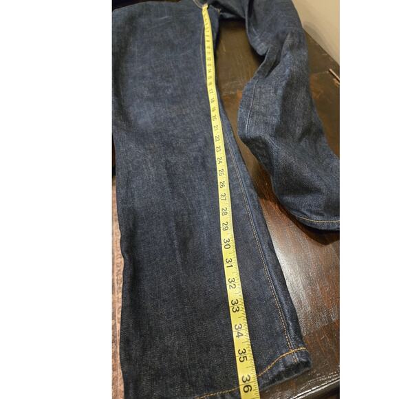 Raleigh Denim Jeans Handcrafted Made USA Dark Wash Mens 32X36 Slim Mid-rise - Picture 15 of 15